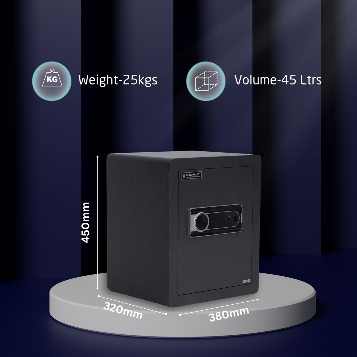 Durovault Shakthi | Bio Metric and Digital Locker for home | 45 Ltrs