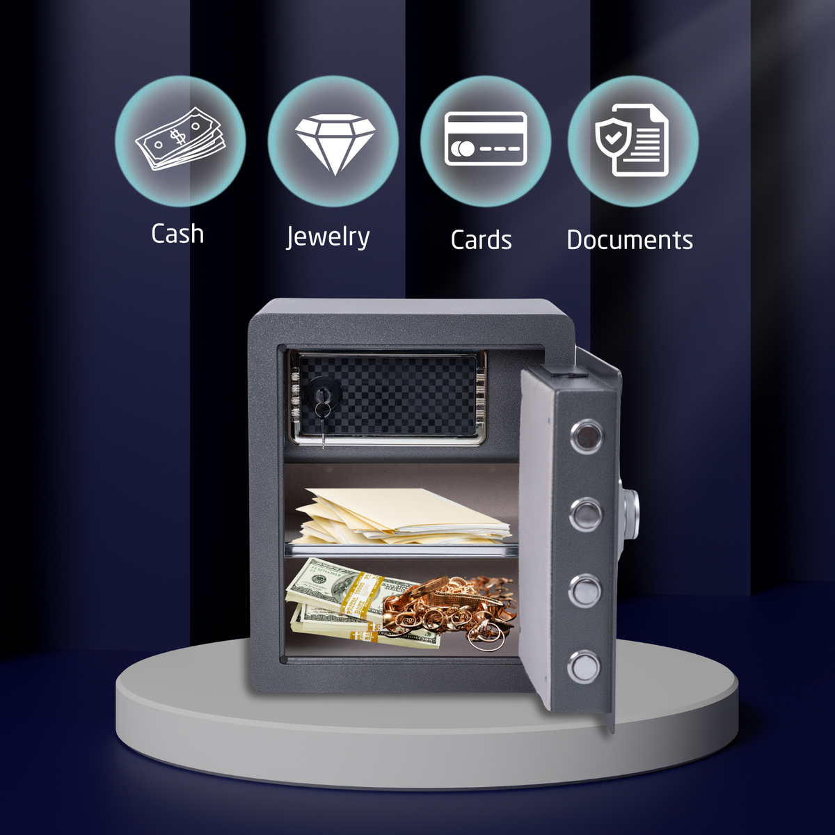 Durovault Shakthi | Bio Metric and Digital Locker for home | 45 Ltrs